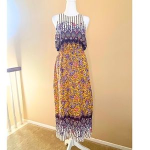 LUCKY BRAND Floral Midi Dress Size Small Spring Dress